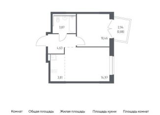 Продажа 1-комнатной квартиры, 38.6 м2, поселение Филимонковское, жилой комплекс Квартал Марьино, к4