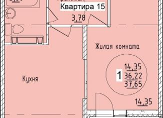 Продается 1-комнатная квартира, 37.7 м2, Краснодар
