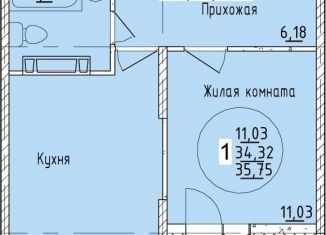 Продаю 1-комнатную квартиру, 35.8 м2, Краснодар, Карасунский округ