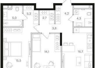Продажа 2-комнатной квартиры, 65.9 м2, Москва, САО