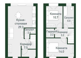 Продается 2-комнатная квартира, 75.8 м2, Челябинская область, Спортивная улица, 20