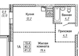 Продаю 1-комнатную квартиру, 41.2 м2, Новосибирск, улица Фрунзе, метро Маршала Покрышкина