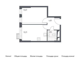 Однокомнатная квартира на продажу, 35 м2, Московская область, жилой комплекс Спутник, к15