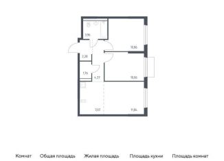 Продаю 2-комнатную квартиру, 52.2 м2, Московская область, микрорайон Пригород Лесное, к18