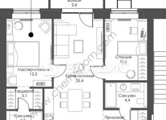 Продам 2-комнатную квартиру, 65.3 м2, Вологодская область, Февральский переулок, 7