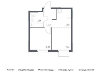Продам 1-комнатную квартиру, 34.6 м2, Мытищи, жилой комплекс Мытищи Парк, к5
