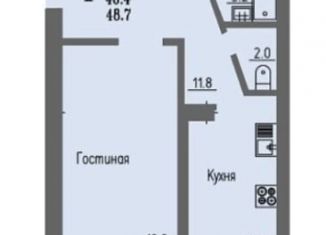 Продажа 2-комнатной квартиры, 48.7 м2, Воронежская область, улица Лётчика Филипова, 6