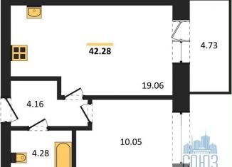 Однокомнатная квартира на продажу, 42.3 м2, Богучар