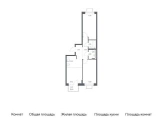 Продается двухкомнатная квартира, 59.9 м2, Ленинский городской округ, жилой комплекс Богдановский Лес, 7.3