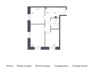 Продам двухкомнатную квартиру, 53 м2, Московская область, Луговая улица, 6к1