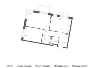 Продается двухкомнатная квартира, 54.6 м2, Москва, жилой комплекс Квартал Западный, 6