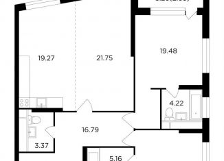2-комнатная квартира на продажу, 105.9 м2, Москва, проезд Воскресенские Ворота, метро Кунцевская