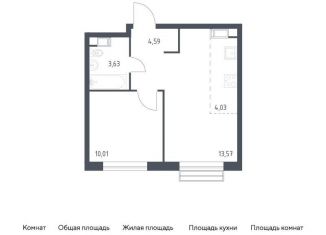 Однокомнатная квартира на продажу, 35.8 м2, Москва, жилой комплекс Квартал Румянцево, к1
