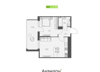 Продажа однокомнатной квартиры, 41.5 м2, Ленинградская область