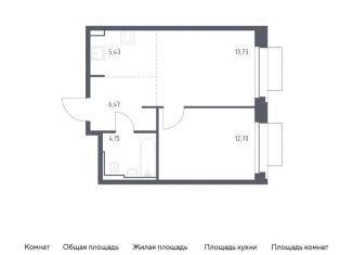 Продажа однокомнатной квартиры, 42.5 м2, Москва, метро Зябликово