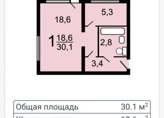 Продается однокомнатная квартира, 31 м2, Москва, улица Москворечье, 17, район Москворечье-Сабурово