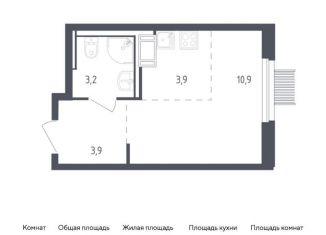 Продам квартиру студию, 21.9 м2, Московская область, жилой комплекс Мытищи Парк, к4.2
