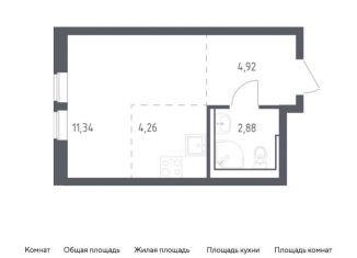 Продается квартира студия, 23.4 м2, Москва, жилой комплекс Остафьево, к17