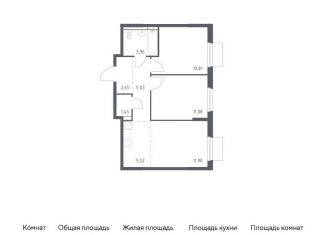2-ком. квартира на продажу, 52.4 м2, Московская область, жилой комплекс Мытищи Парк, к5