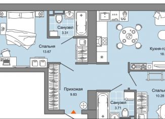 3-комнатная квартира на продажу, 61 м2, Киров, Ленинский район, улица 4-й Пятилетки, 84