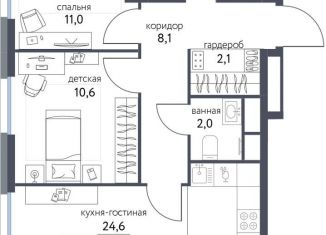 Продается трехкомнатная квартира, 63.3 м2, Москва, район Метрогородок, Тагильская улица, 4В
