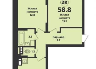 Сдам в аренду 2-комнатную квартиру, 58.8 м2, Новосибирская область, Онежская улица, 1