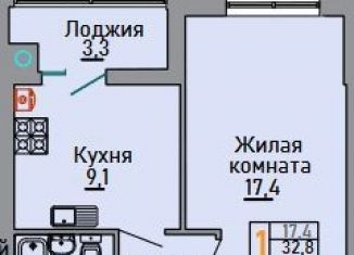 Продажа 1-ком. квартиры, 36.1 м2, Ставрополь