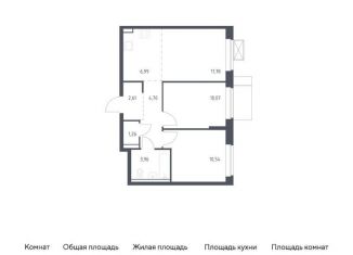 Продажа 2-комнатной квартиры, 51.9 м2, деревня Мисайлово