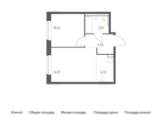 Продается 1-ком. квартира, 38.3 м2, Москва, жилой комплекс Квартал Марьино, к4