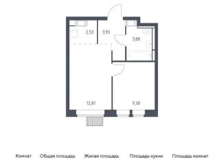 Продажа однокомнатной квартиры, 32.5 м2, Московская область