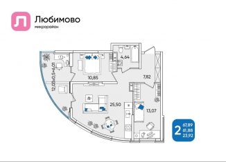 Продажа 2-комнатной квартиры, 67.9 м2, Краснодар, Прикубанский округ, Батуринская улица, 10