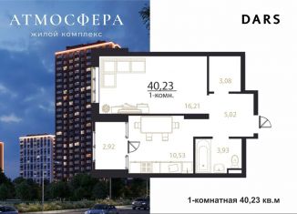 1-комнатная квартира на продажу, 40.2 м2, Ульяновская область, проспект Генерала Тюленева, 32к1