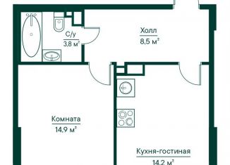 Продается 1-ком. квартира, 41.4 м2, Самарская область