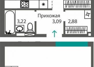Продаю 1-комнатную квартиру, 54.7 м2, Симферополь, Киевский район, проспект Александра Суворова, 99