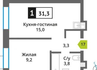 Продажа 1-комнатной квартиры, 31.3 м2, Красногорск