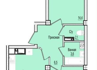 Продажа двухкомнатной квартиры, 62.9 м2, Псков