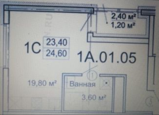 Квартира на продажу студия, 24 м2, Екатеринбург, Железнодорожный район, улица Стрелочников, 2