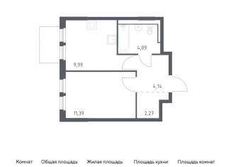 Продается 1-комнатная квартира, 31.9 м2, деревня Новосаратовка, Невская Долина, 1.3