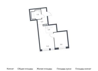 Продам однокомнатную квартиру, 37.3 м2, Ленинградская область