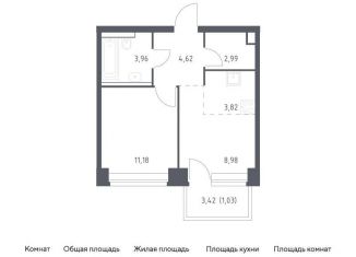 Продается 1-ком. квартира, 36.6 м2, Москва, жилой комплекс Нова, к1