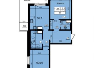 Продам 2-ком. квартиру, 77 м2, посёлок Парголово, Ольгинская дорога, 3/20