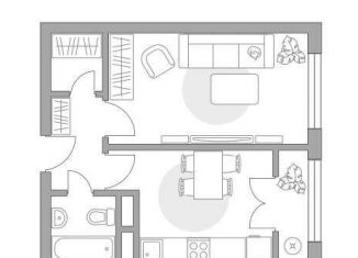 1-ком. квартира на продажу, 34.1 м2, деревня Глухово, Романовская улица, 19