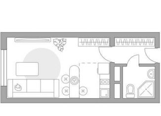 Продаю квартиру студию, 23.5 м2, деревня Глухово, Романовская улица, 19