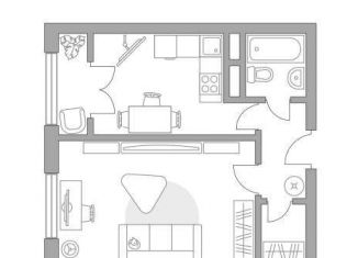 Продается 1-комнатная квартира, 38.4 м2, деревня Глухово, Романовская улица, 19