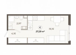 Продажа квартиры студии, 27.3 м2, Санкт-Петербург, улица Коли Томчака, 21У