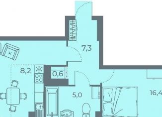 Двухкомнатная квартира на продажу, 60 м2, Ростов-на-Дону, проспект 40-летия Победы, 63/17с1, ЖК Сокол Град