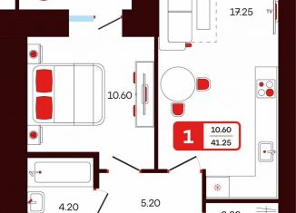 Продается 2-ком. квартира, 41.3 м2, Туймазы, переулок Луначарского, 5
