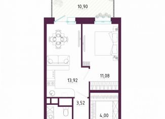 Продаю 1-ком. квартиру, 51.4 м2, Тула, Пряничная улица, 7