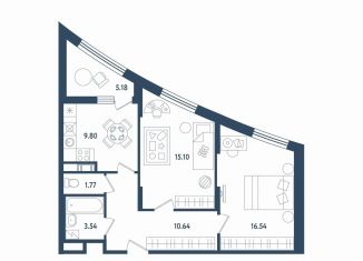 Продажа двухкомнатной квартиры, 60 м2, Сестрорецк