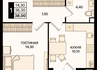 Продаю однокомнатную квартиру, 38 м2, Ростов-на-Дону